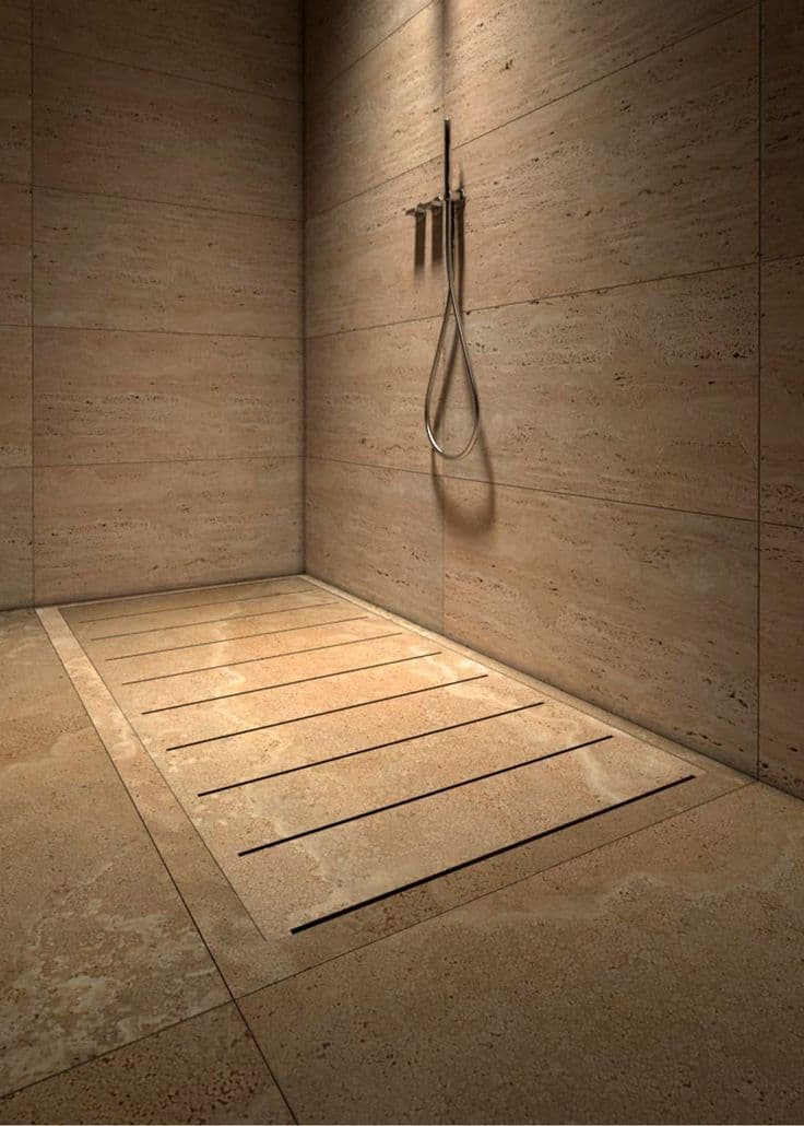 Douche Italienne de Prestige - Travertin Beige Impérial